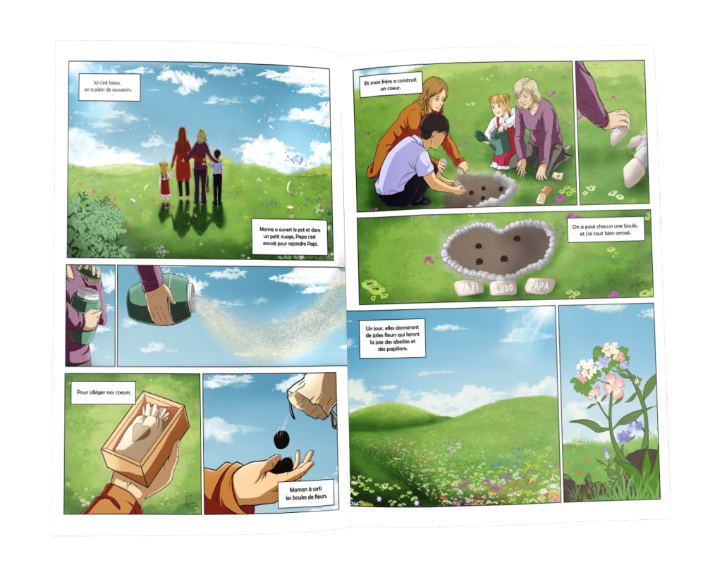 Bande dessinée Les Flories ouverte